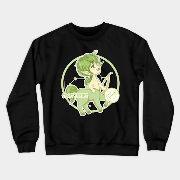 Chibi Zodiac Sagittarius Crewneck Sweatshirt by LoShimizu